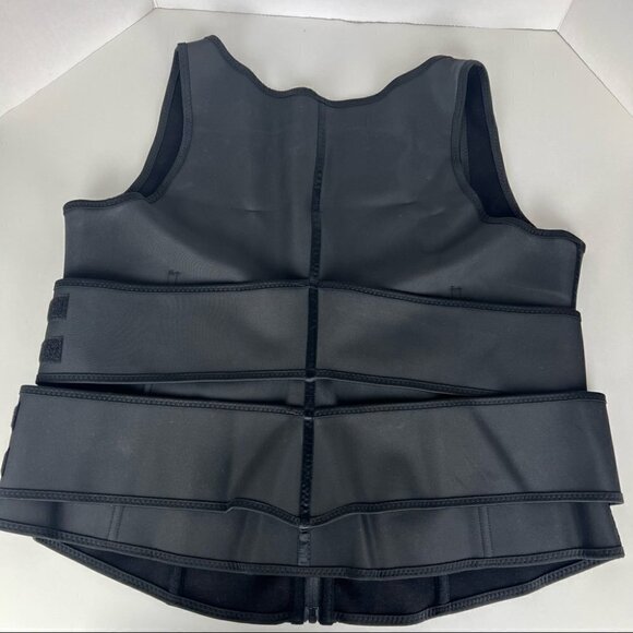 Nwot - Women’s Workout Vest With Double Belts In Black. Size: 6xl. - Picture 3 of 8